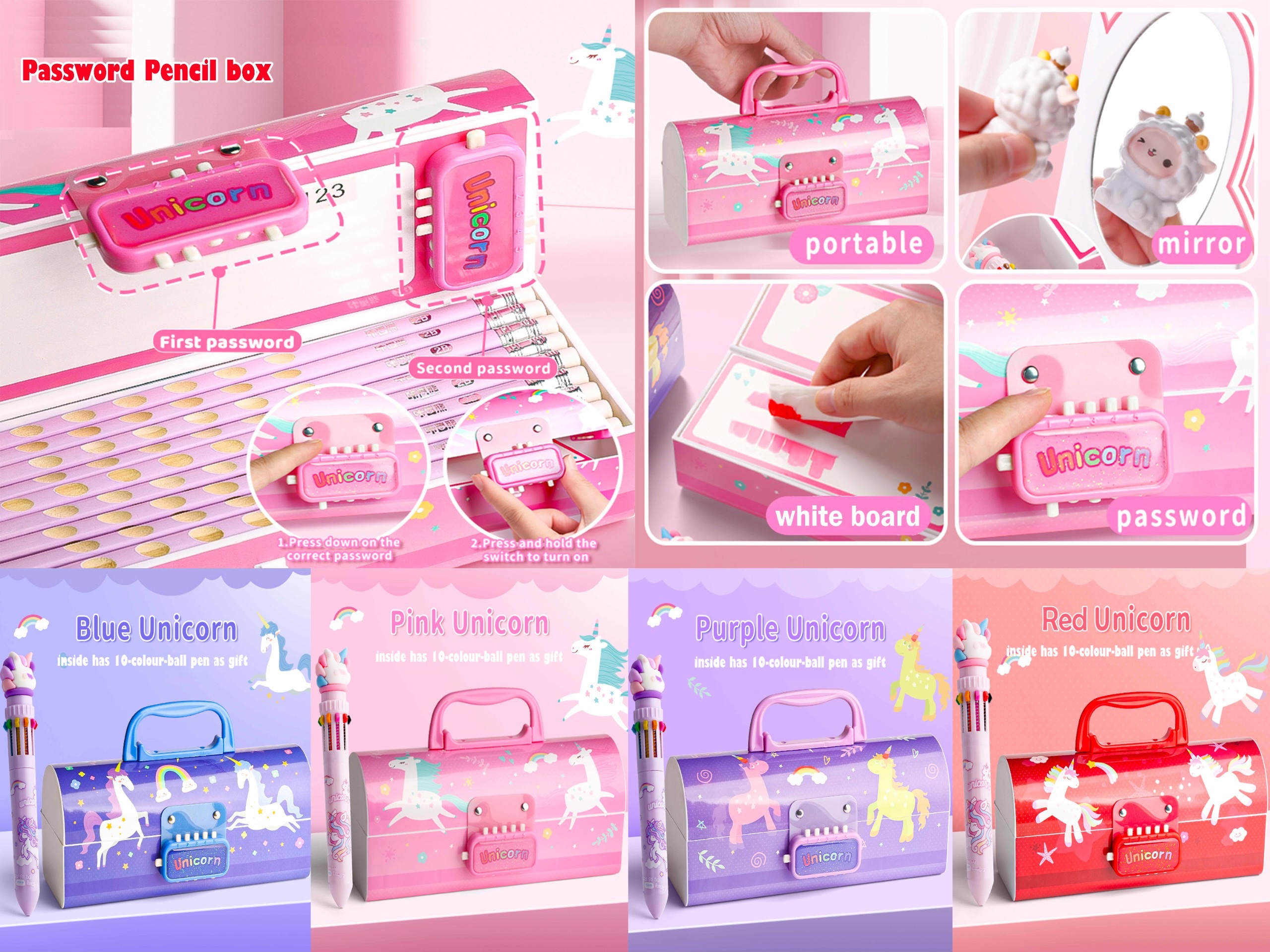 【超希少】JCC i-BOX IBOX-M001 1997年製 当時物箱・雑誌付 Buy Alokik Enterprise Unicorn Purple Pencil Box Suitcase-Style